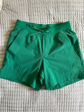 lululemon athletica Emerald Green Drawstring Athletic Shorts